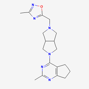 3-methyl-5-[(5-{2-methyl-5H,6H,7H-cyclopenta[d]pyrimidin-4-yl}-octahydropyrrolo[3,4-c]pyrrol-2-yl)methyl]-1,2,4-oxadiazole