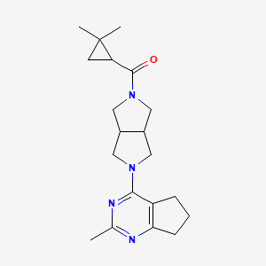 2-(2,2-dimethylcyclopropanecarbonyl)-5-{2-methyl-5H,6H,7H-cyclopenta[d]pyrimidin-4-yl}-octahydropyrrolo[3,4-c]pyrrole