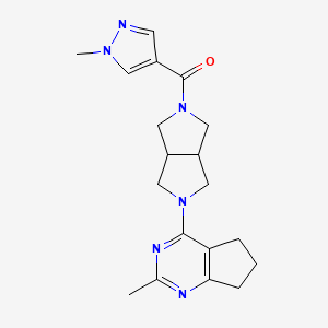 1-methyl-4-(5-{2-methyl-5H,6H,7H-cyclopenta[d]pyrimidin-4-yl}-octahydropyrrolo[3,4-c]pyrrole-2-carbonyl)-1H-pyrazole