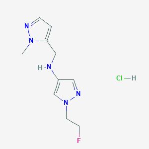 1-(2-fluoroethyl)-N-[(2-methylpyrazol-3-yl)methyl]pyrazol-4-amine;hydrochloride