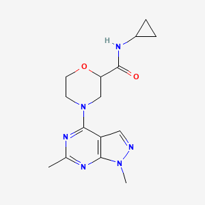 N-cyclopropyl-4-{1,6-dimethyl-1H-pyrazolo[3,4-d]pyrimidin-4-yl}morpholine-2-carboxamide