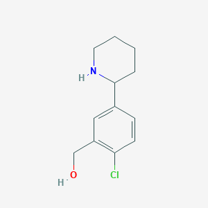 [2-Chloro-5-(piperidin-2-yl)phenyl]methanol