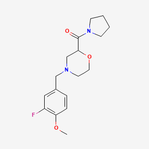 4-[(3-Fluoro-4-methoxyphenyl)methyl]-2-(pyrrolidine-1-carbonyl)morpholine