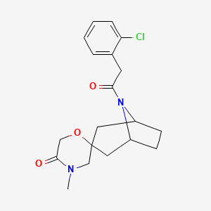 8-[2-(2-Chlorophenyl)acetyl]-4'-methyl-8-azaspiro[bicyclo[3.2.1]octane-3,2'-morpholin]-5'-one