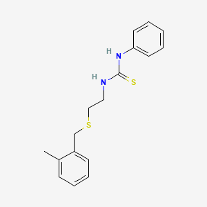molecular formula C17H20N2S2 B1223636 1-[2-[(2-Methylphenyl)methylthio]ethyl]-3-phenylthiourea 