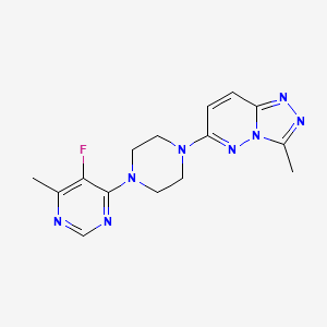 5-Fluoro-4-methyl-6-(4-{3-methyl-[1,2,4]triazolo[4,3-b]pyridazin-6-yl}piperazin-1-yl)pyrimidine