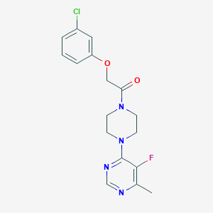 2-(3-Chlorophenoxy)-1-[4-(5-fluoro-6-methylpyrimidin-4-yl)piperazin-1-yl]ethan-1-one