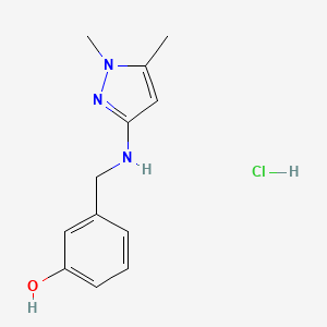 3-[[(1,5-Dimethylpyrazol-3-yl)amino]methyl]phenol;hydrochloride