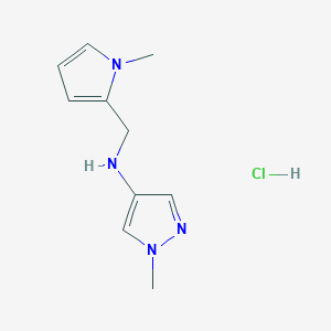 1-methyl-N-[(1-methylpyrrol-2-yl)methyl]pyrazol-4-amine;hydrochloride