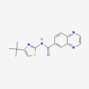 molecular formula C16H16N4OS B1223645 N-(4-叔丁基-2-噻唑基)-6-喹喔啉甲酰胺 