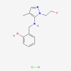 2-[[[2-(2-Fluoroethyl)-4-methylpyrazol-3-yl]amino]methyl]phenol;hydrochloride