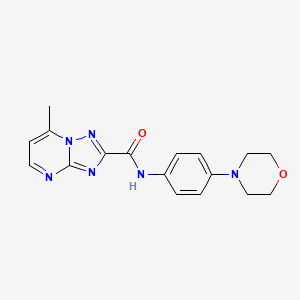 molecular formula C17H18N6O2 B1223647 7-methyl-N-[4-(4-morpholinyl)phenyl]-[1,2,4]triazolo[1,5-a]pyrimidine-2-carboxamide 