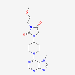 3-(2-methoxyethyl)-1-[1-(7-methyl-7H-purin-6-yl)piperidin-4-yl]imidazolidine-2,4-dione