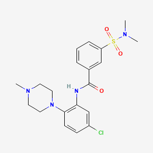 molecular formula C20H25ClN4O3S B1223648 N-[5-chloro-2-(4-methyl-1-piperazinyl)phenyl]-3-(dimethylsulfamoyl)benzamide 