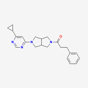 1-[5-(6-Cyclopropylpyrimidin-4-yl)-octahydropyrrolo[3,4-c]pyrrol-2-yl]-3-phenylpropan-1-one