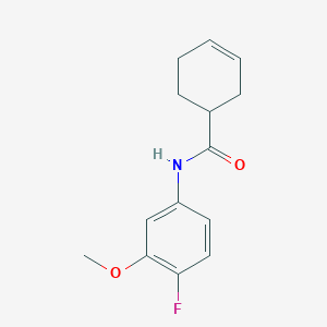 N-(4-fluoro-3-methoxyphenyl)cyclohex-3-ene-1-carboxamide