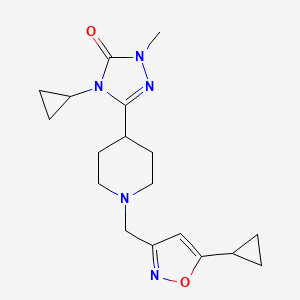 4-cyclopropyl-3-{1-[(5-cyclopropyl-1,2-oxazol-3-yl)methyl]piperidin-4-yl}-1-methyl-4,5-dihydro-1H-1,2,4-triazol-5-one