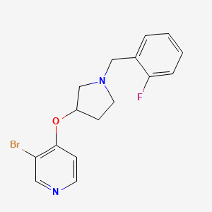 3-Bromo-4-({1-[(2-fluorophenyl)methyl]pyrrolidin-3-yl}oxy)pyridine