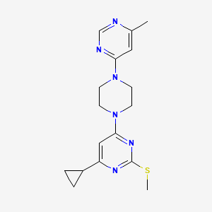 4-Cyclopropyl-6-[4-(6-methylpyrimidin-4-yl)piperazin-1-yl]-2-(methylsulfanyl)pyrimidine