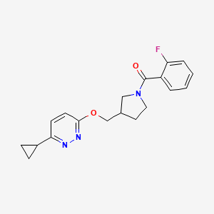 3-Cyclopropyl-6-{[1-(2-fluorobenzoyl)pyrrolidin-3-yl]methoxy}pyridazine