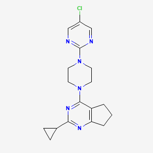 5-chloro-2-(4-{2-cyclopropyl-5H,6H,7H-cyclopenta[d]pyrimidin-4-yl}piperazin-1-yl)pyrimidine