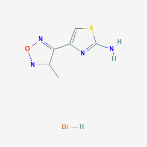 4-(4-Methyl-1,2,5-oxadiazol-3-yl)-1,3-thiazol-2-amine;hydrobromide