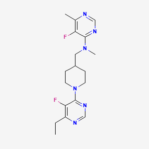 N-{[1-(6-ethyl-5-fluoropyrimidin-4-yl)piperidin-4-yl]methyl}-5-fluoro-N,6-dimethylpyrimidin-4-amine