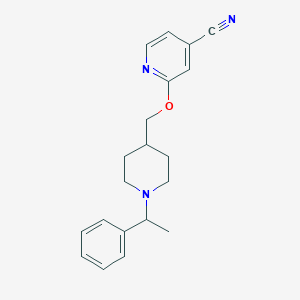 2-{[1-(1-Phenylethyl)piperidin-4-yl]methoxy}pyridine-4-carbonitrile