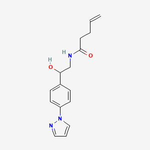 N-{2-hydroxy-2-[4-(1H-pyrazol-1-yl)phenyl]ethyl}pent-4-enamide