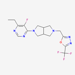 4-Ethyl-5-fluoro-6-(5-{[5-(trifluoromethyl)-1,3,4-oxadiazol-2-yl]methyl}-octahydropyrrolo[3,4-c]pyrrol-2-yl)pyrimidine