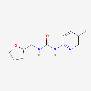 molecular formula C11H14FN3O2 B12236637 1-(5-Fluoropyridin-2-yl)-3-[(oxolan-2-yl)methyl]urea 