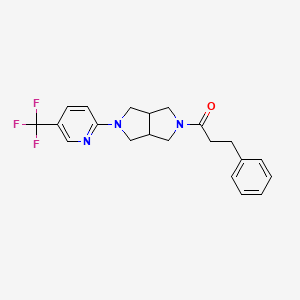 3-Phenyl-1-{5-[5-(trifluoromethyl)pyridin-2-yl]-octahydropyrrolo[3,4-c]pyrrol-2-yl}propan-1-one