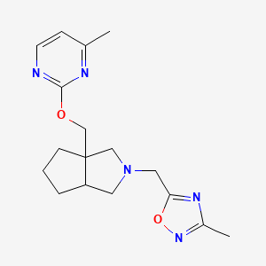 4-Methyl-2-({2-[(3-methyl-1,2,4-oxadiazol-5-yl)methyl]-octahydrocyclopenta[c]pyrrol-3a-yl}methoxy)pyrimidine