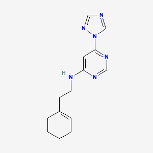 N-[2-(cyclohex-1-en-1-yl)ethyl]-6-(1H-1,2,4-triazol-1-yl)pyrimidin-4-amine