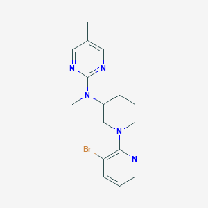 molecular formula C16H20BrN5 B12236665 N-[1-(3-bromopyridin-2-yl)piperidin-3-yl]-N,5-dimethylpyrimidin-2-amine 