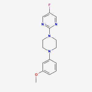 molecular formula C15H17FN4O B12236673 5-Fluoro-2-[4-(3-methoxyphenyl)piperazin-1-yl]pyrimidine 