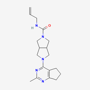 5-{2-methyl-5H,6H,7H-cyclopenta[d]pyrimidin-4-yl}-N-(prop-2-en-1-yl)-octahydropyrrolo[3,4-c]pyrrole-2-carboxamide