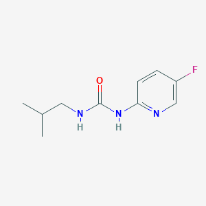 molecular formula C10H14FN3O B12236706 1-(5-Fluoropyridin-2-yl)-3-(2-methylpropyl)urea 