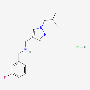 1-(3-fluorophenyl)-N-[(1-isobutyl-1H-pyrazol-4-yl)methyl]methanamine