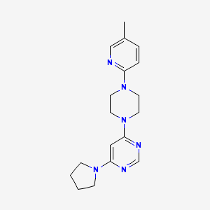 4-[4-(5-Methylpyridin-2-yl)piperazin-1-yl]-6-(pyrrolidin-1-yl)pyrimidine