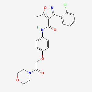 molecular formula C23H22ClN3O5 B1223677 3-(2-氯苯基)-5-甲基-N-[4-[2-(4-吗啉基)-2-氧代乙氧基]苯基]-4-异恶唑甲酰胺 