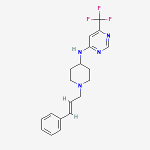 N-{1-[(2E)-3-phenylprop-2-en-1-yl]piperidin-4-yl}-6-(trifluoromethyl)pyrimidin-4-amine