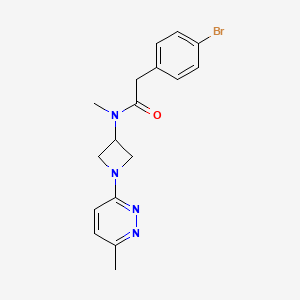 molecular formula C17H19BrN4O B12236807 2-(4-bromophenyl)-N-methyl-N-[1-(6-methylpyridazin-3-yl)azetidin-3-yl]acetamide 