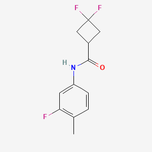 3,3-difluoro-N-(3-fluoro-4-methylphenyl)cyclobutane-1-carboxamide