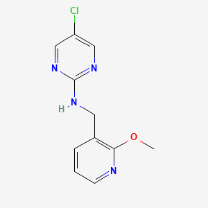 molecular formula C11H11ClN4O B12236871 5-chloro-N-[(2-methoxypyridin-3-yl)methyl]pyrimidin-2-amine 