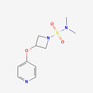 molecular formula C10H15N3O3S B12236875 N,N-dimethyl-3-(pyridin-4-yloxy)azetidine-1-sulfonamide 