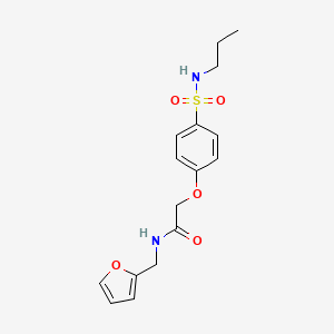 N-(2-furanylmethyl)-2-[4-(propylsulfamoyl)phenoxy]acetamide