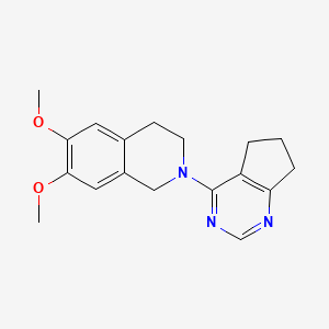 2-{5H,6H,7H-cyclopenta[d]pyrimidin-4-yl}-6,7-dimethoxy-1,2,3,4-tetrahydroisoquinoline