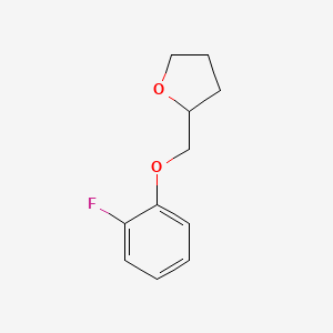 molecular formula C11H13FO2 B12236907 2-[(2-Fluorophenoxy)methyl]oxolane 