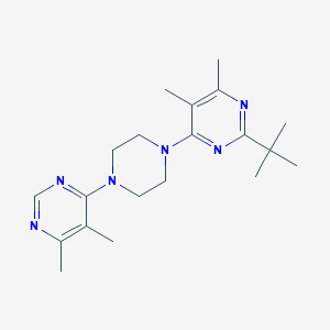 molecular formula C20H30N6 B12236909 2-Tert-butyl-4-[4-(5,6-dimethylpyrimidin-4-yl)piperazin-1-yl]-5,6-dimethylpyrimidine 